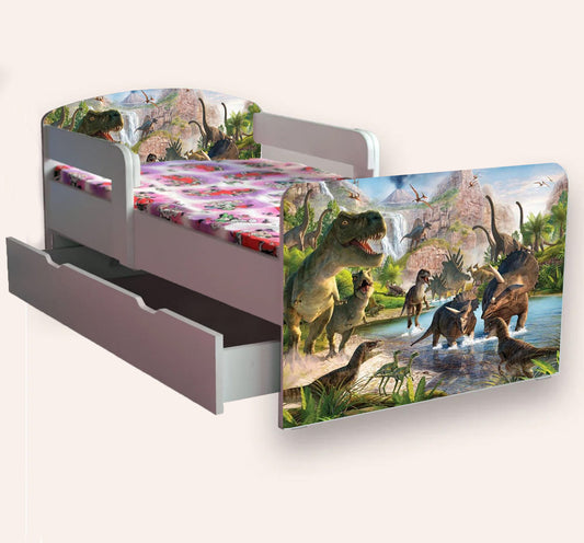 Pat copii Jurassic cu manere