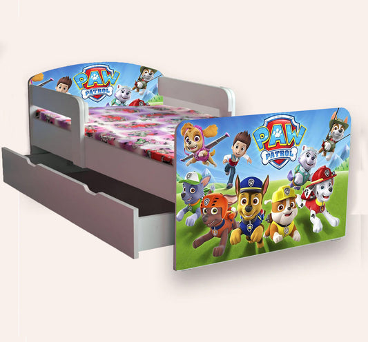 Pat copii Paw Patrol (Patrula catelusilor) cu manere varianta 2